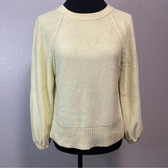 Anthropologie Emily Green Cotton Sweater Tie at Neck Back Size XS - Picture 2 of 9